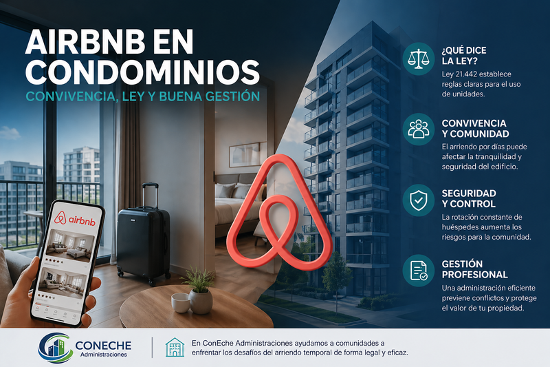 Airbnb en condominios en Chile: qué es, qué problemas genera y qué permite la Ley 21.442