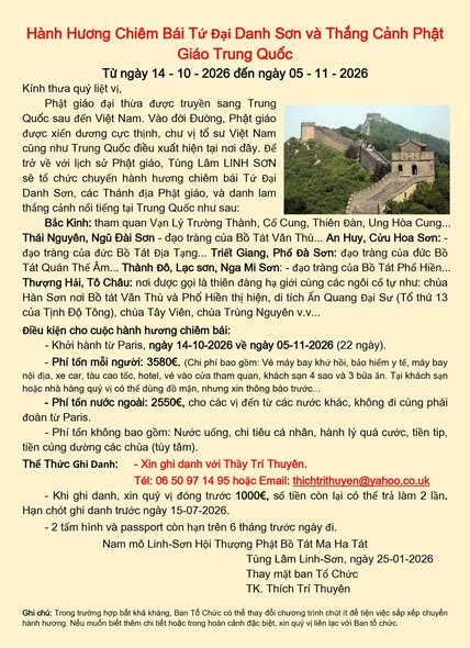 Voyage en Chine - chuyến đi đến Trung Quốc