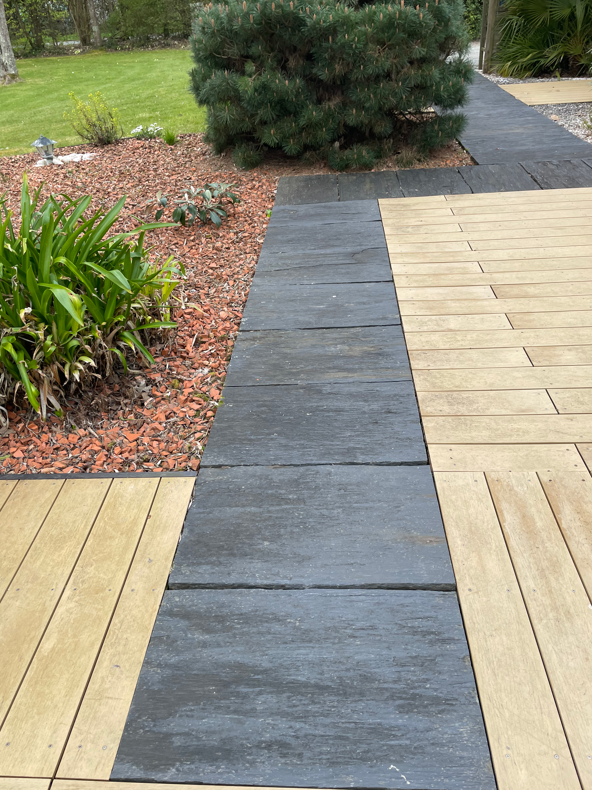 Pose de dalles ardoises