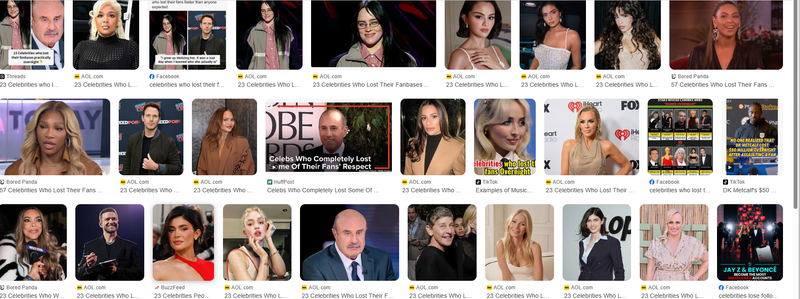 celebrities who lost their fans overnight