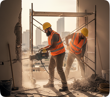 تكسير ورفع مخلفالت