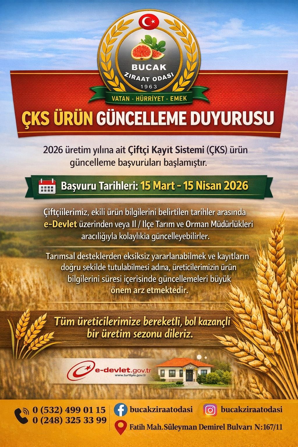 ÇKS Ürün Güncellemesi