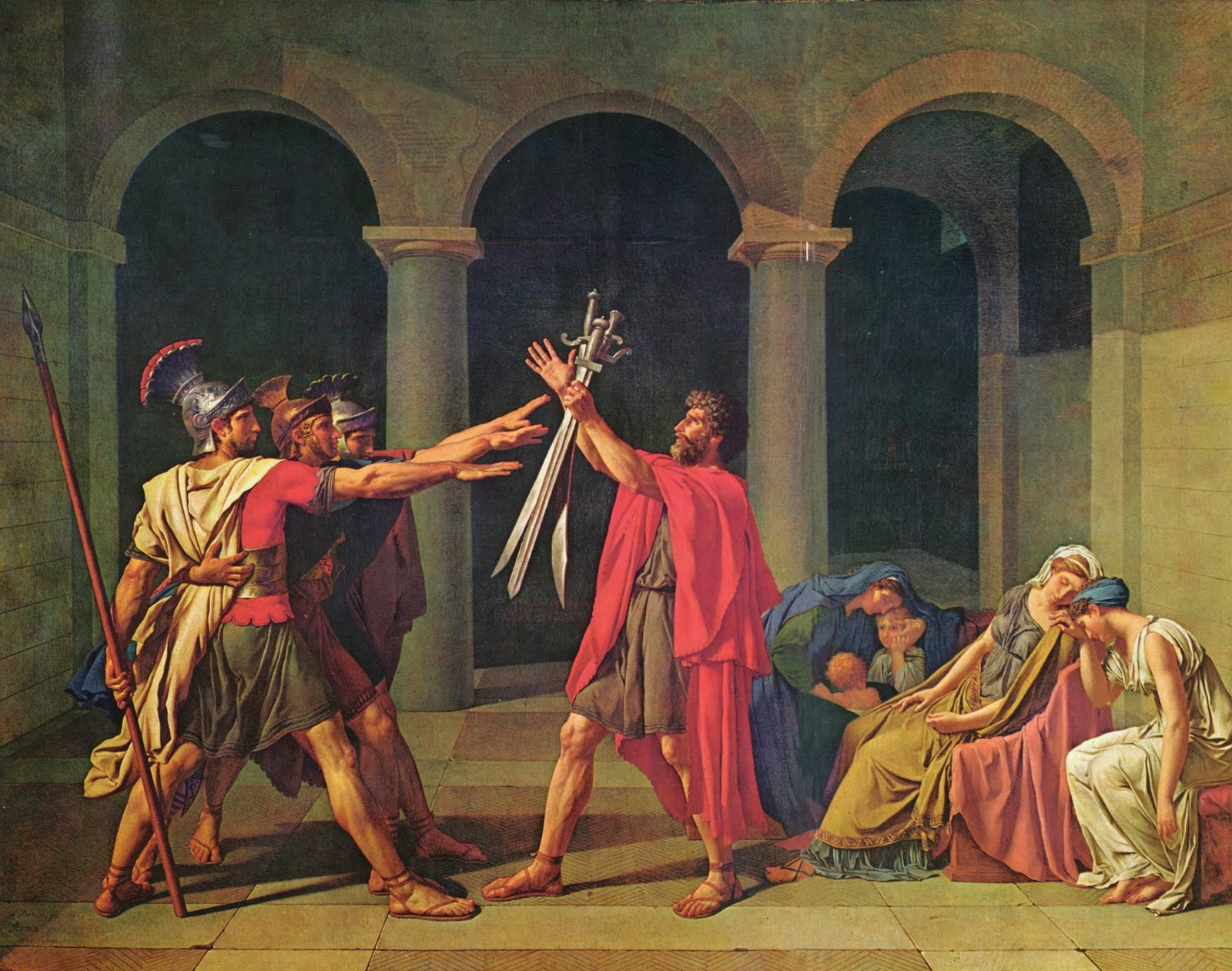 "O Juramento dos Horácios" (Le Serment des Horaces, 1784), de Jacques-Louis David.