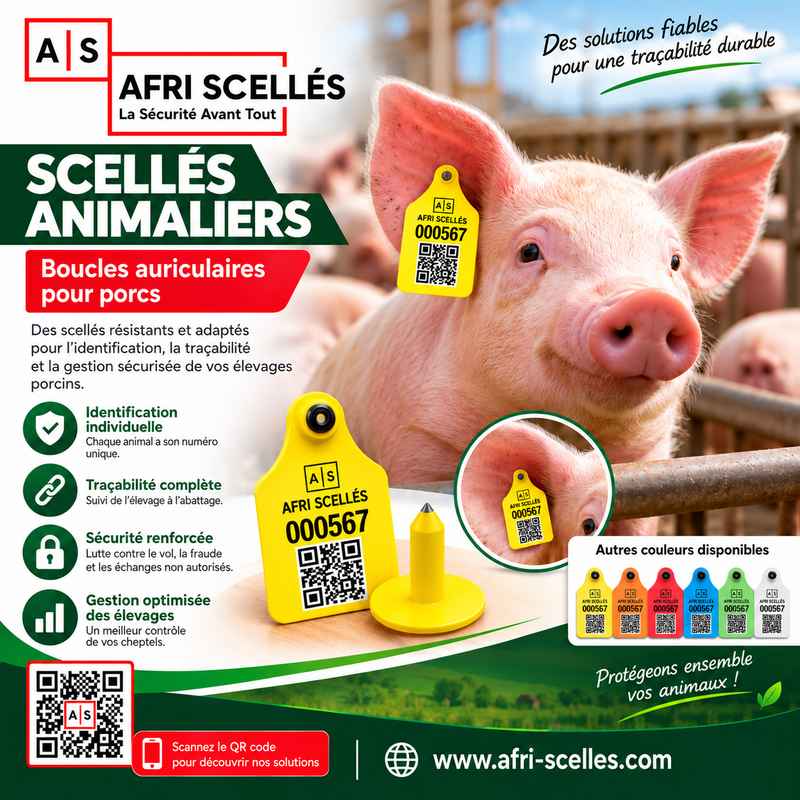 Boucles auriculaires pour porcs