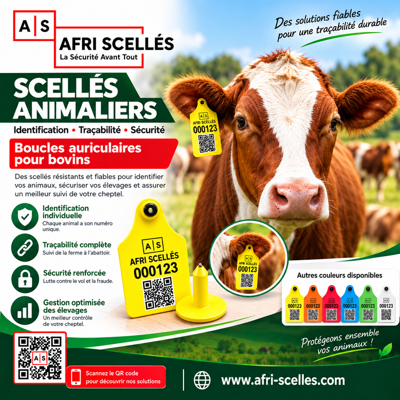 Boucles auriculaires pour Bovins
