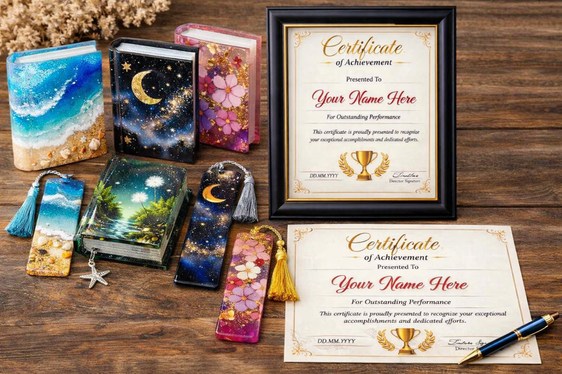 Bookmarks, Covers & Certificates Customized