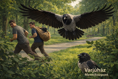 VARJÚ támadás vagy fióka védelem?