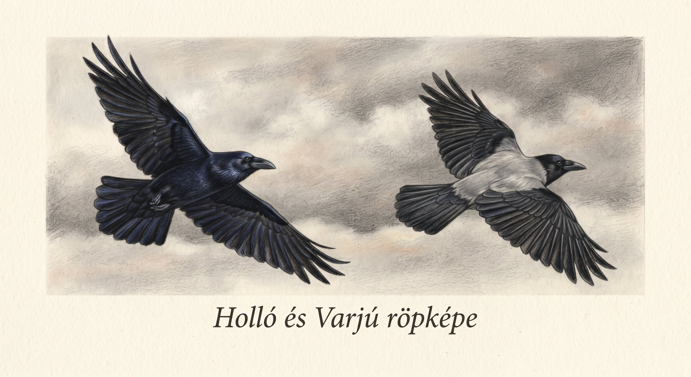 Holló és varjú röpképe