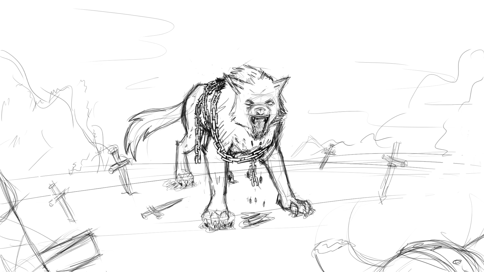 Boceto de Fenrir