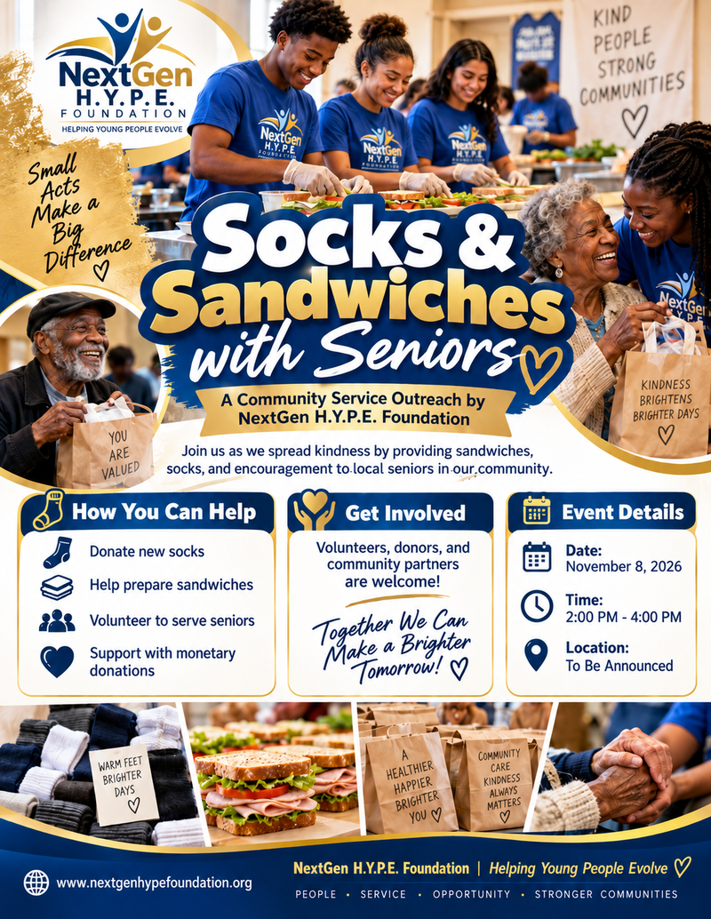 SOCKS AND SANDWICHES WITH SENIORS