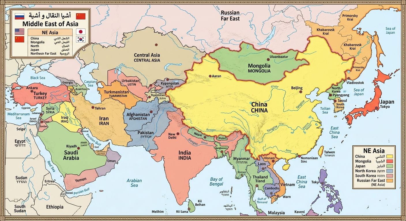 המזרח התיכון אסיה  NE Asia