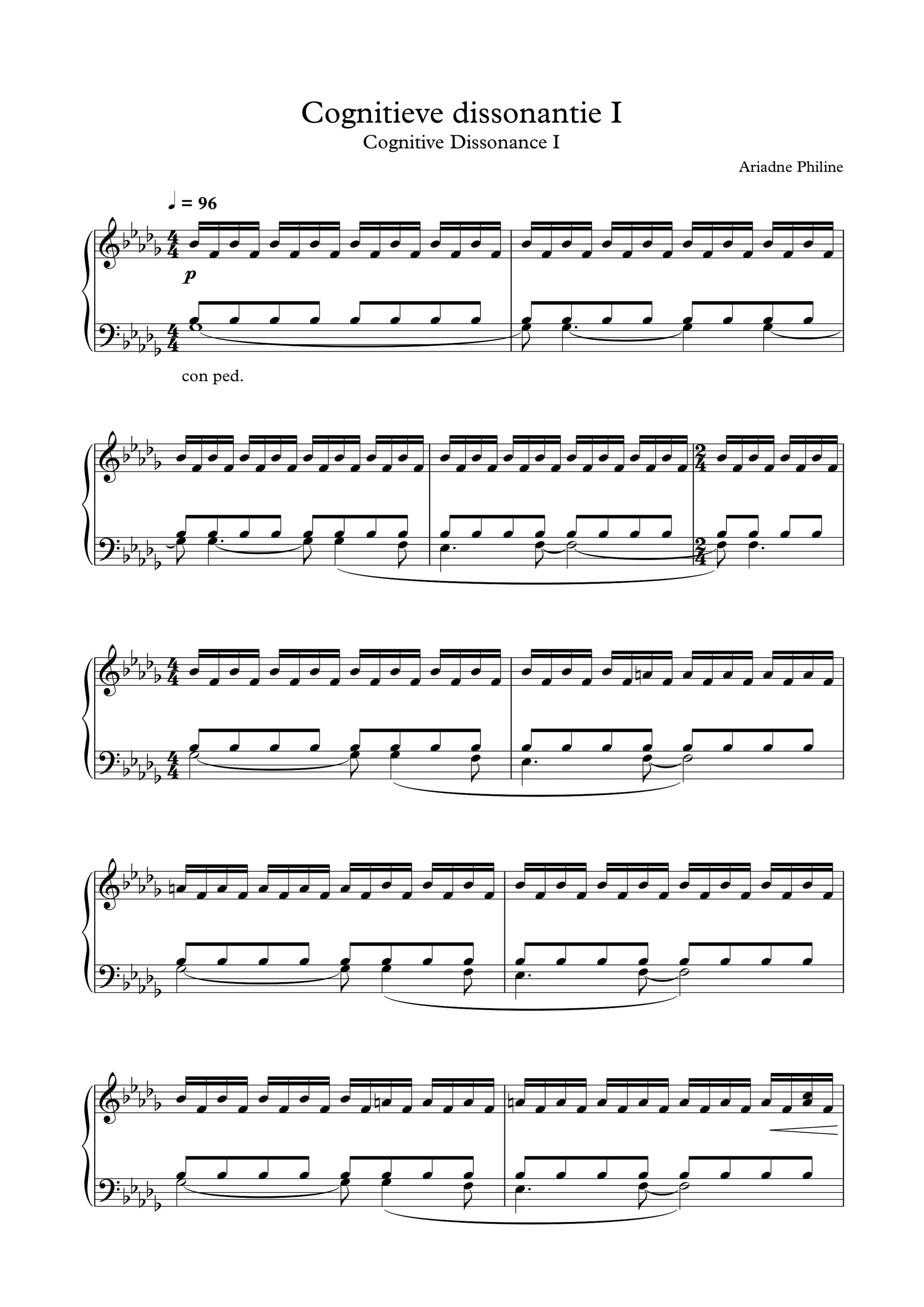 Cognitieve Dissonantie 1 Bladmuziek pdf
