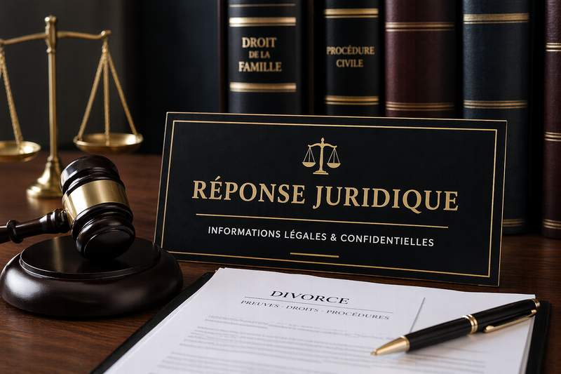 reponses divorce, preuve et enquête