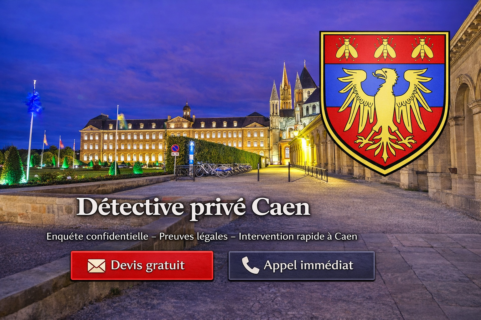 Détective privé à Caen à la tombée du jour