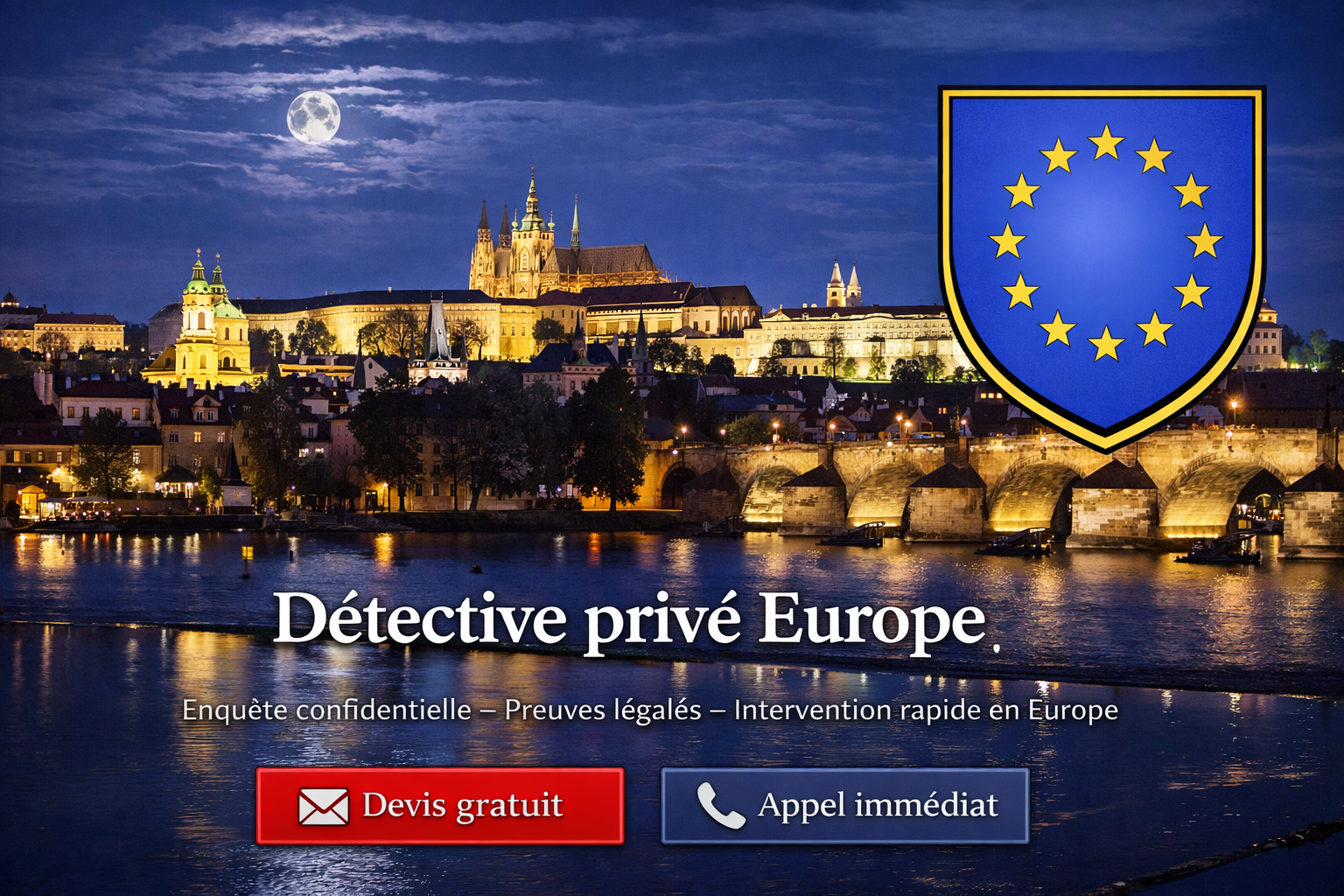 Détective privé à Prague de nuit