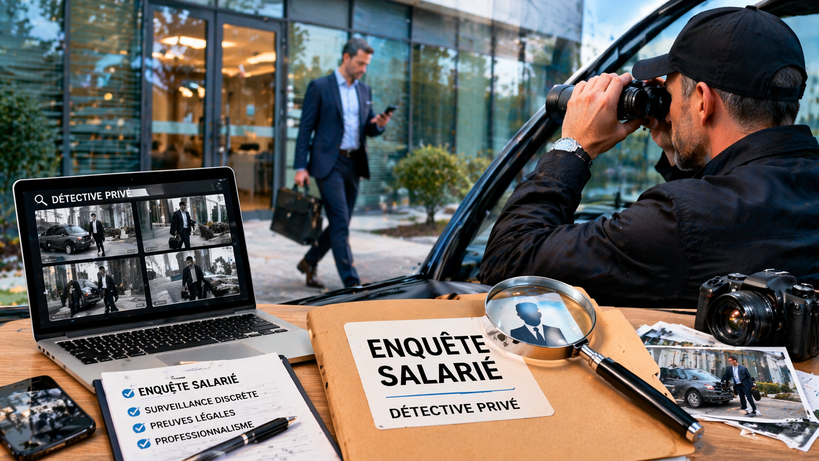 détective prive a Dieppe Enquête discrète dans un bureau moderne