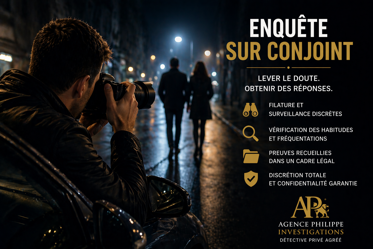 “Surveillance conjoint filature détective privé”