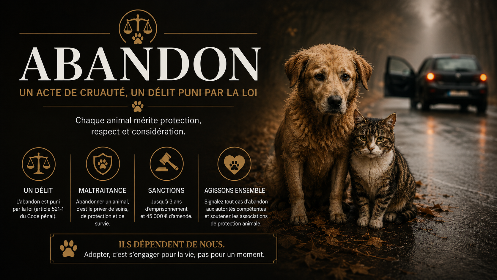 abandon animal enquête privée