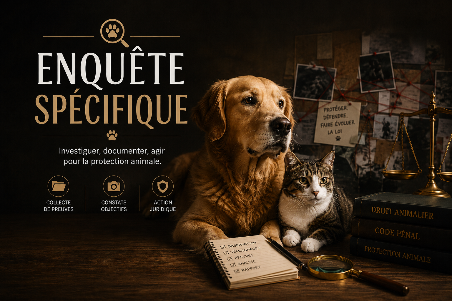enquête spécifique protection animalière
