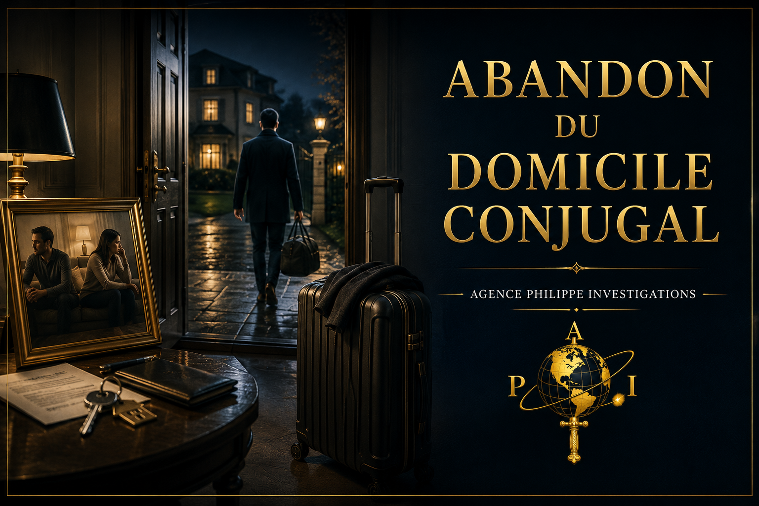 “Abandon domicile conjugal preuve enquête détective”