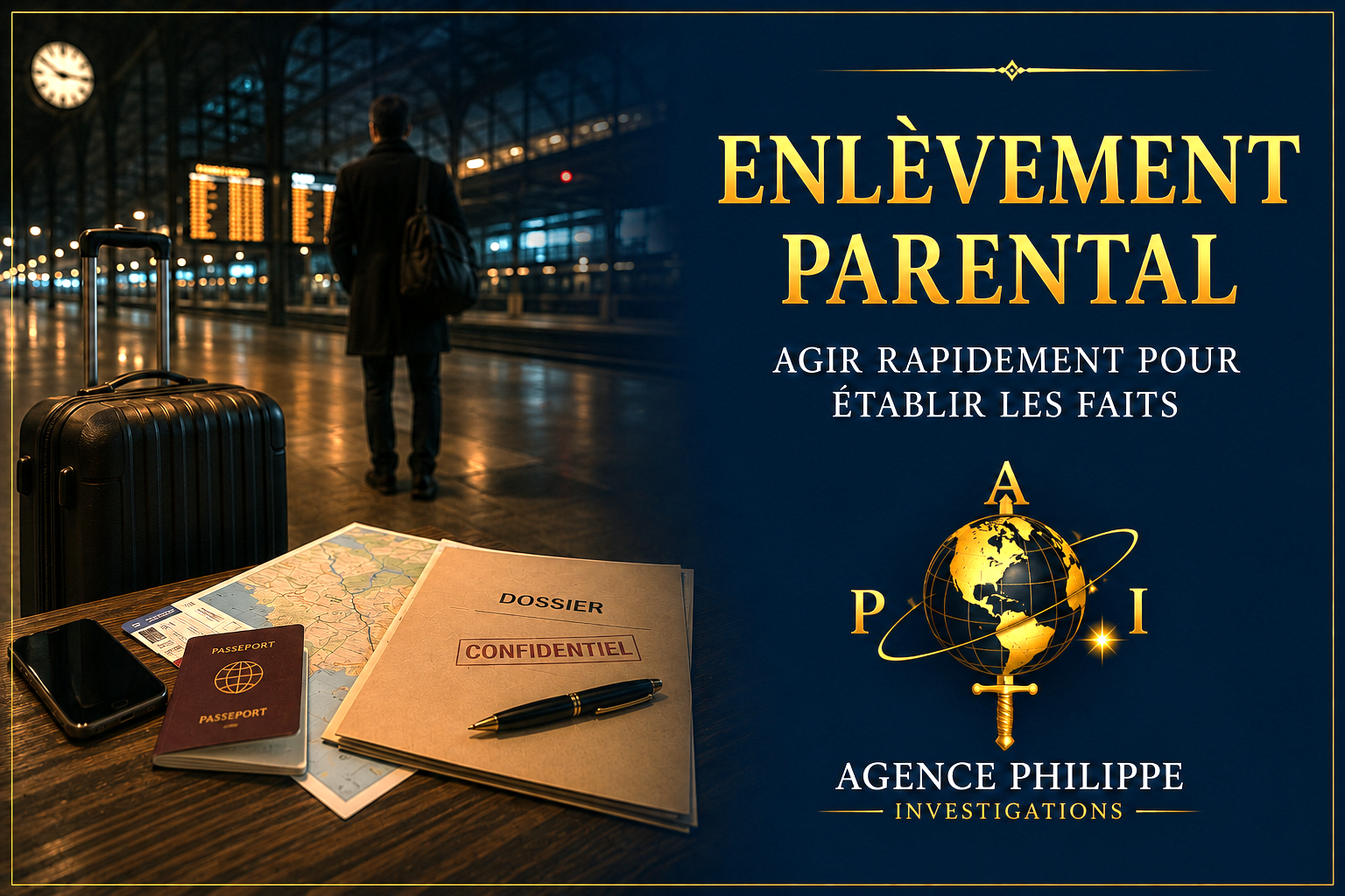 Une situation grave qui nécessite une réaction immédiate L’enlèvement parental survient lorsqu’un parent déplace ou retient un enfant sans l’accord de l’autre parent ou en violation d’une décision de justice.