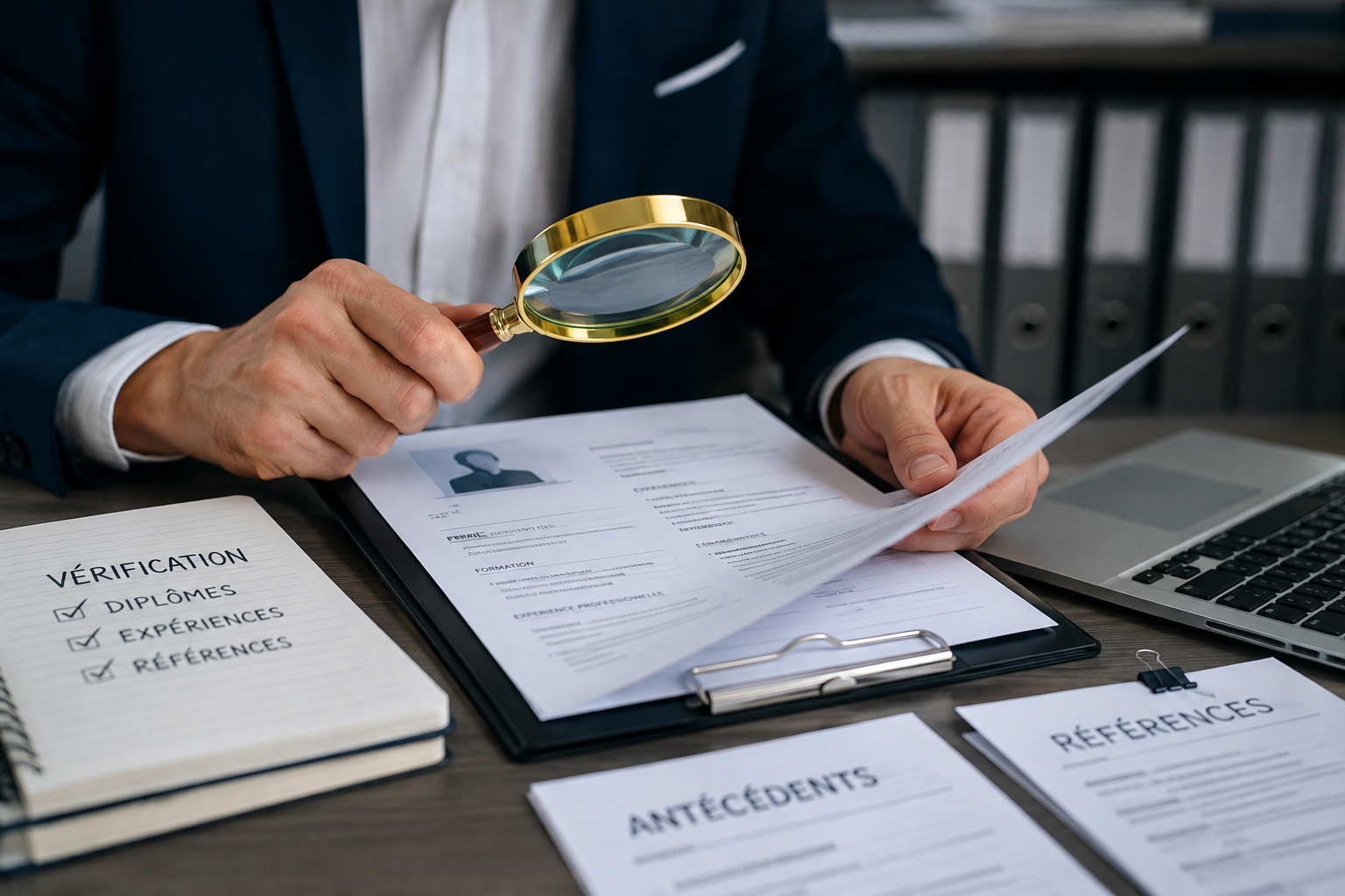 Vérification minutieuse d’un CV professionnel
