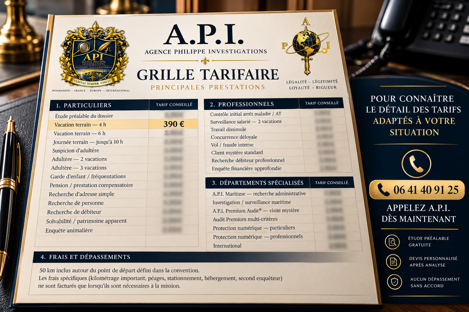 GRILLE TARIFAIRE