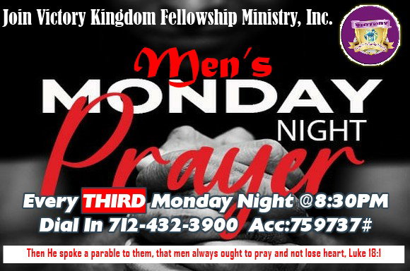Every 3rd MONDAY Night MEN'S Prayer