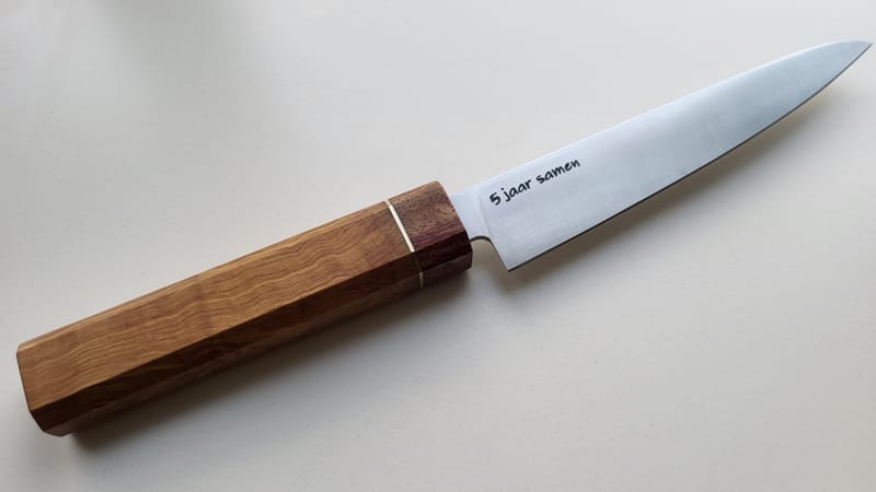 5 jaar samen keukenmes