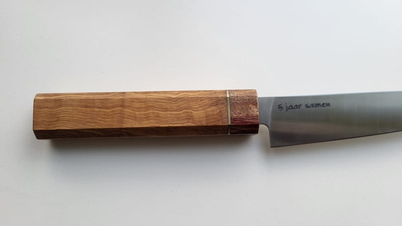 5 jaar samen keukenmes