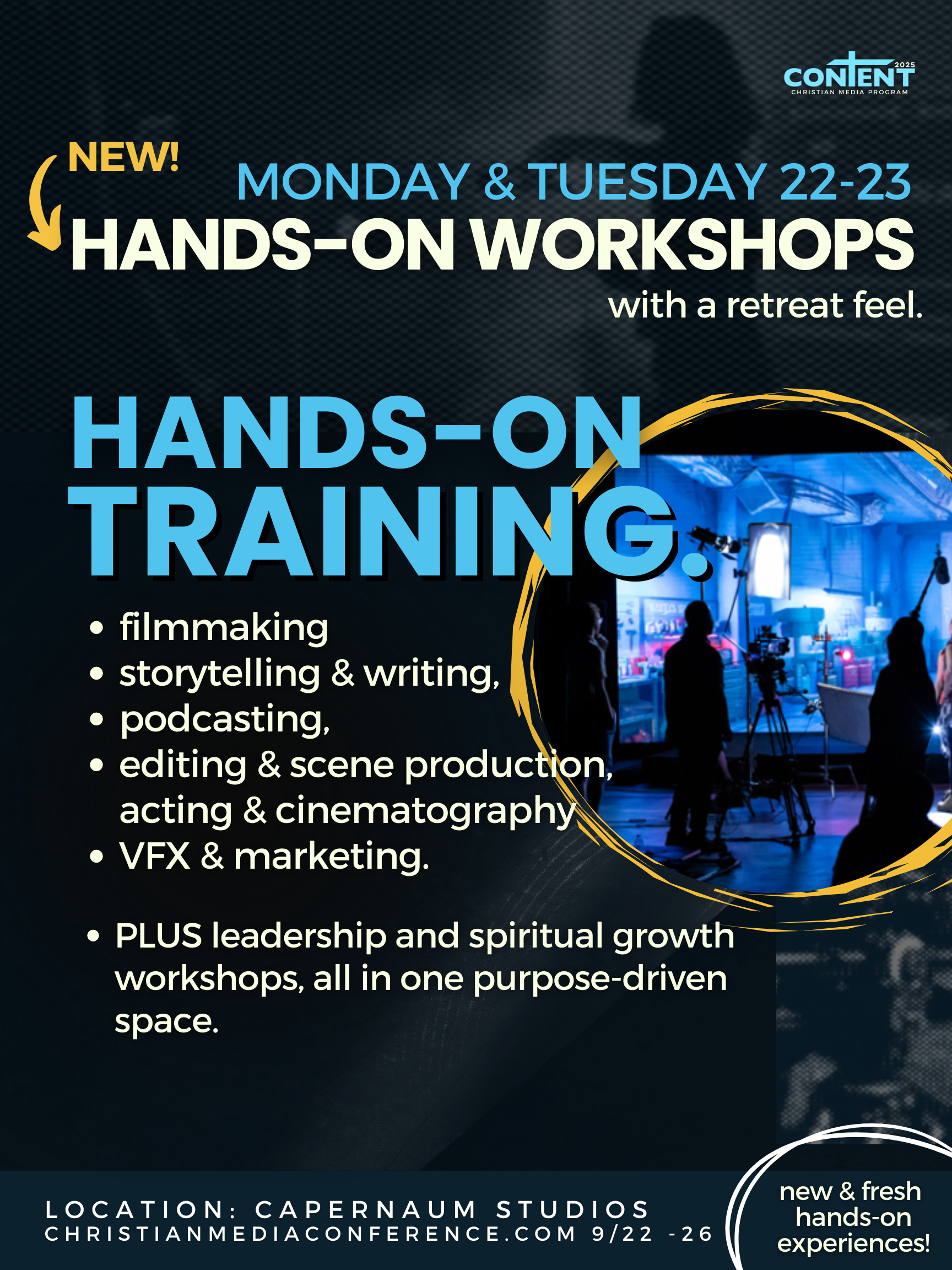 MONDAY / TUESDAY - HANDS-ON TRAINING