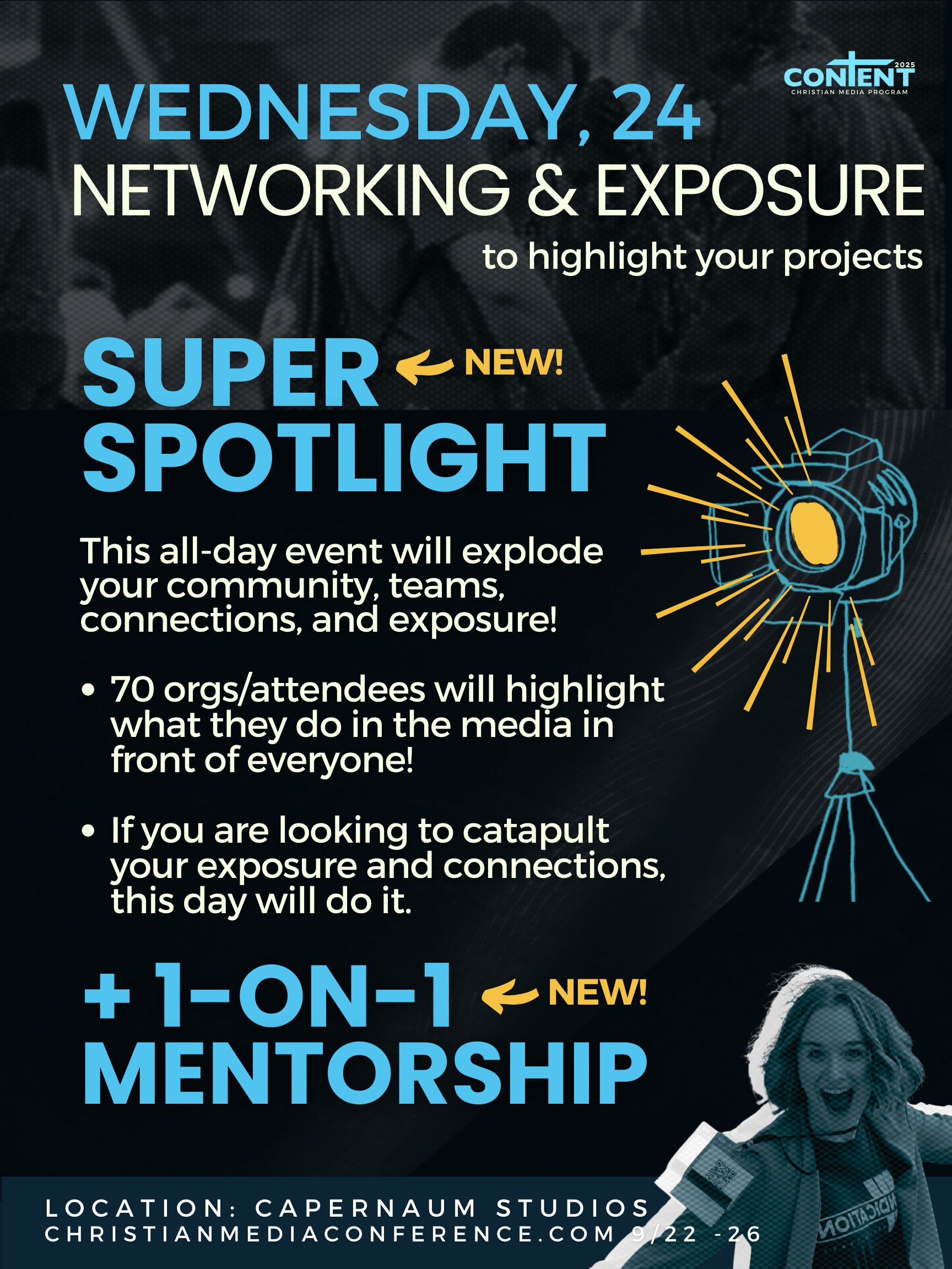 WEDNESDAY - SUPER EXPOSURE, JOBS, COLLABORATION, MENTORING