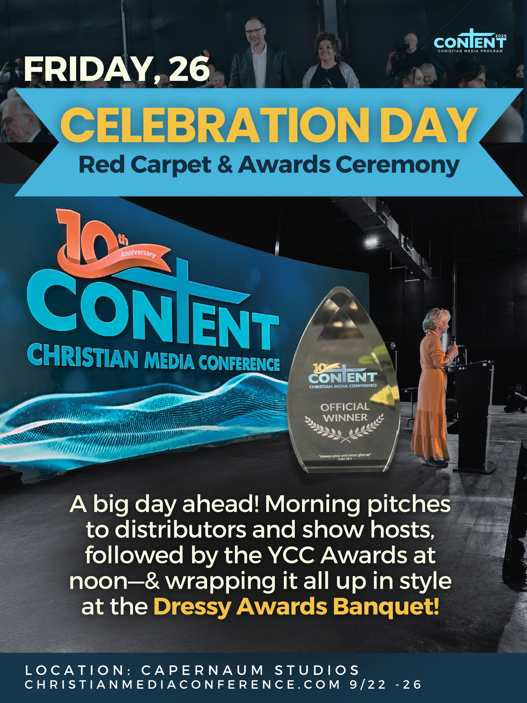 FRIDAY - PITCHES, AWARDS, CELEBRATION