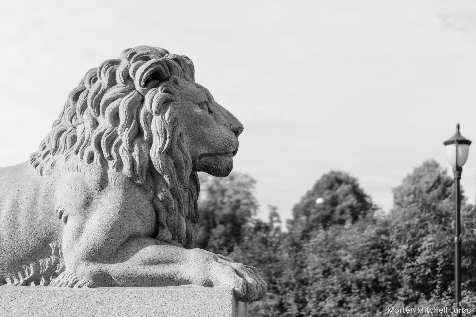 Løven på Løvebakken foran Stortinget