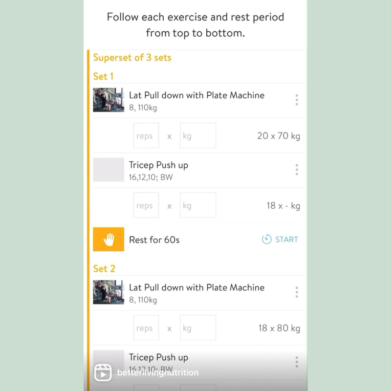 Online Training + Nutrition Support $65 per week