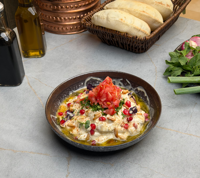 فول بالطحينيه / fava beans with tahini