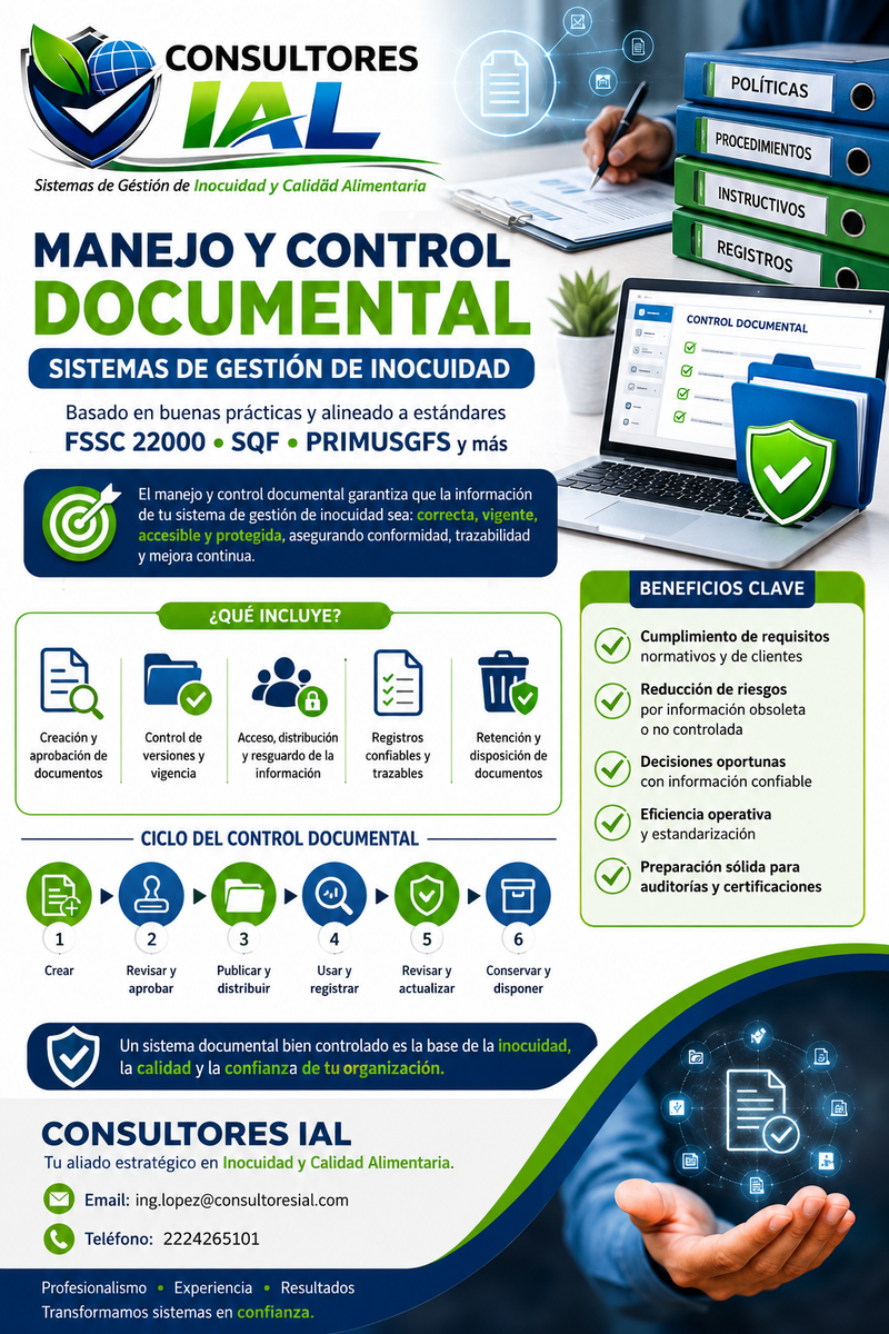 Sistema de gestión de inocuidad documentado