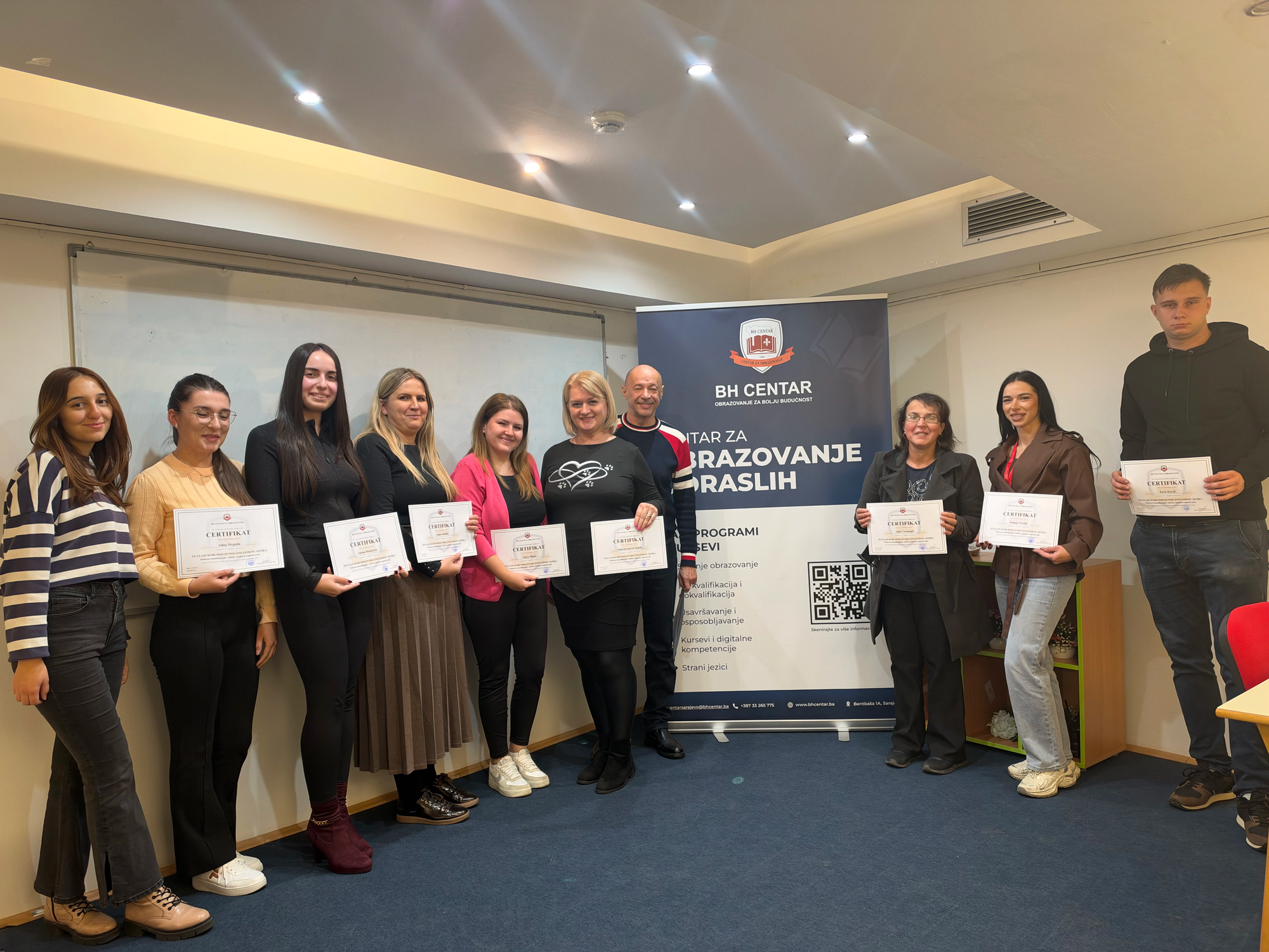 BH centar za obrazovanje i Federalni zavod za zapošljavanje uspješno završili program obuke iz engleskog jezika