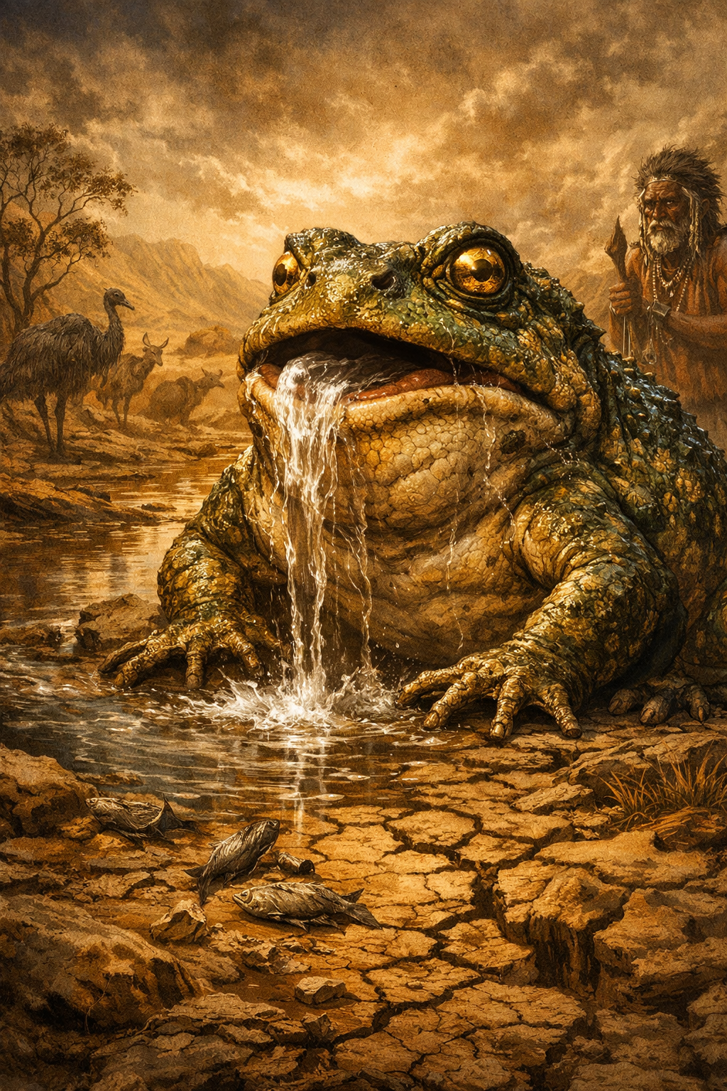 Tiddalik — The Frog Who Drank the World Dry