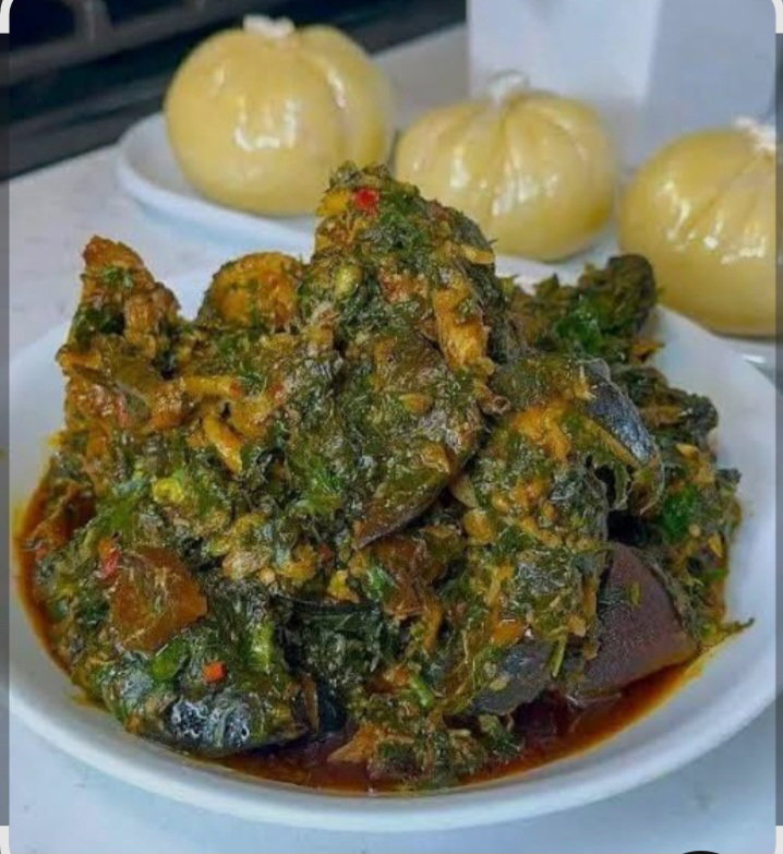 Eba and Egusi Soup