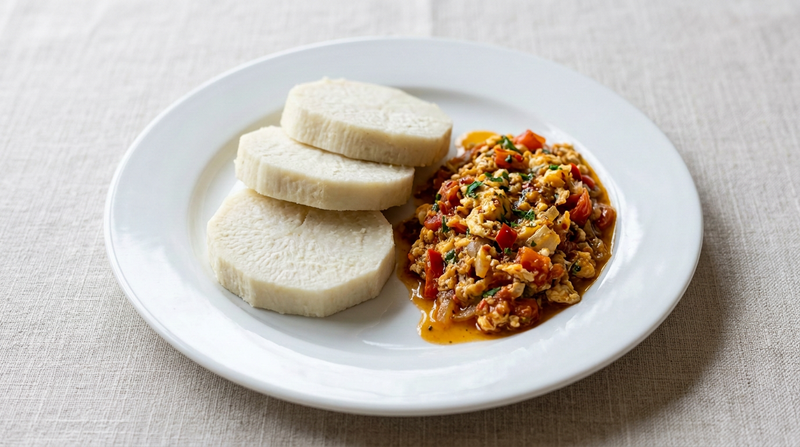 Yam & Egg Sauce