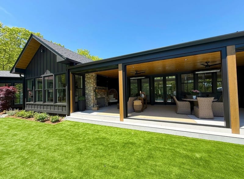 Covered porch / Backyard 