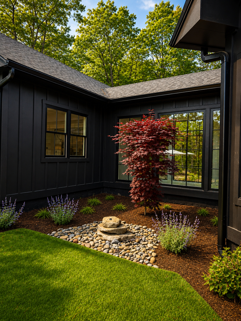 Covered porch / Backyard 