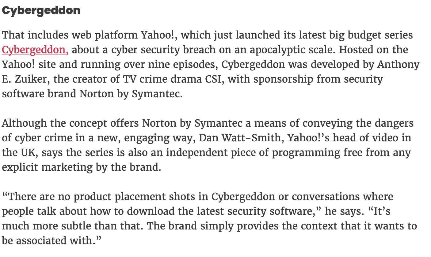 Marketing Week on Yahoo Screen