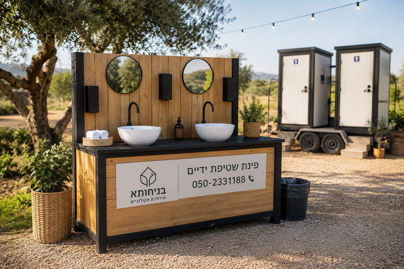 פינת שטיפת ידיים מעוצבת לאירועים