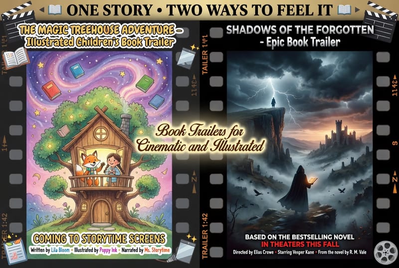 Book Trailers for Cinematic and Illustrated