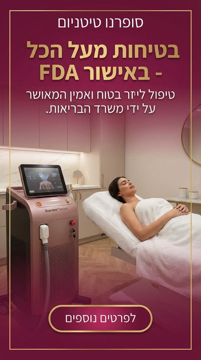 סופרנו טיטניום לוד - המומחים להסרת שיער בלייזר בטכנולוגיית SHR
