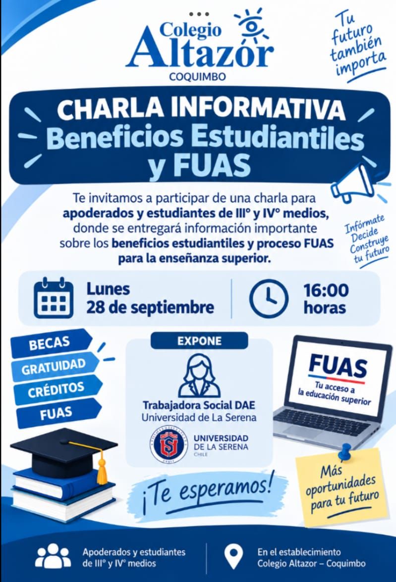 Charla: BENEFICIOS ESTUDIANTILES Y F U.A.S.