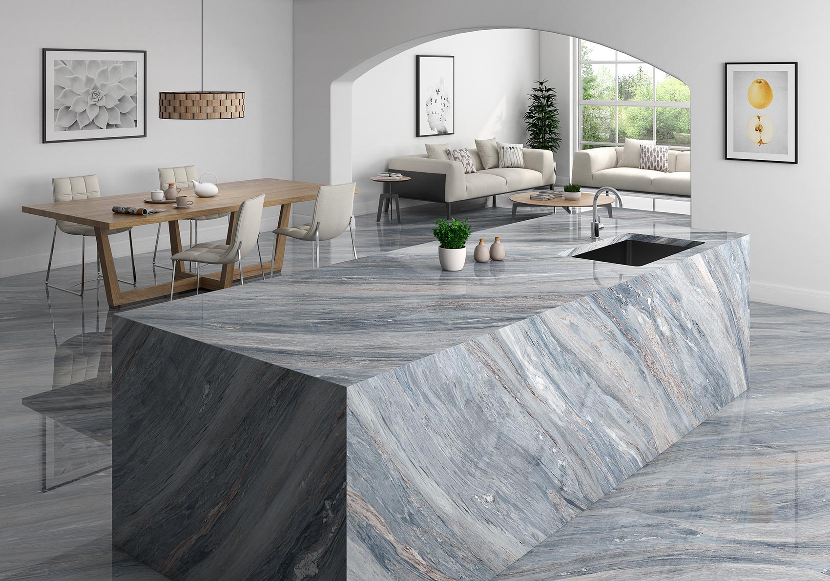 PALISANDRO BLUE POLISHED 12MM