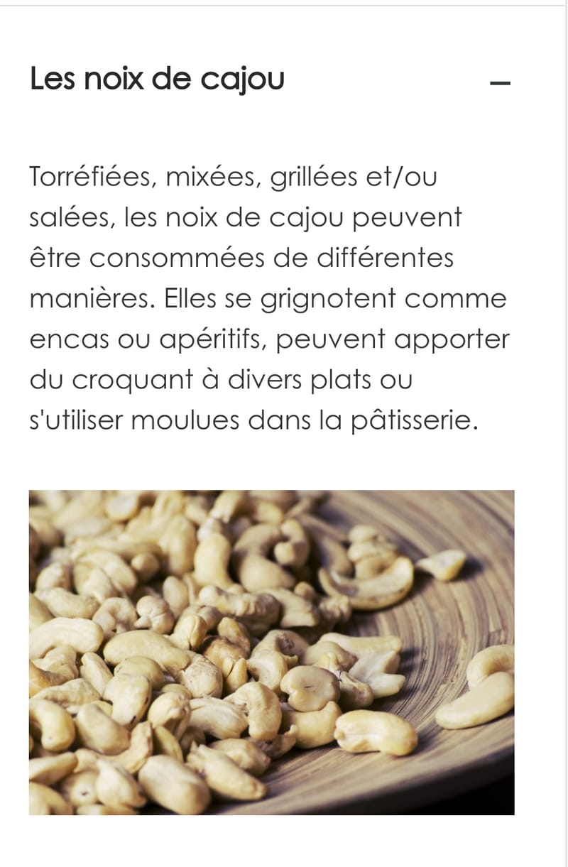 Les noix de cajou